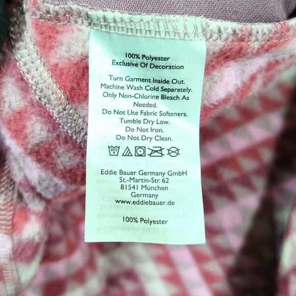 Eddie Bauer Fleece Jacket Full Zip Pink Purple Women's Size XL - Picture 7 of 7